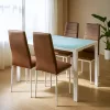 Portland 4+1 Esstischset braun