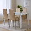 Mabel 4+1 Esstisch-Set beige-grau