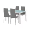 Mabel 4+1 Esstisch-Set grau-grau
