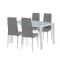 Mabel 4+1 Esstisch-Set grau-grau