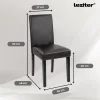 Mira 6+1 Esstisch-Set weiß-schwarz