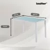 Mira 4+1 Esstisch-Set weiß-braun