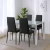 Liana 4+1 Esstisch-Set schwarz