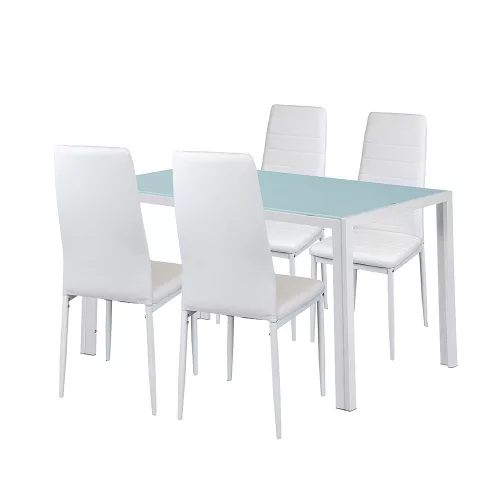 Liana 4+1 Esstisch-Set weiß