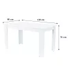 Yorki Standard Esstisch 140x80 cm weiß