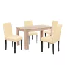Leon 4+1 Esszimmergarnitur sonoma Eiche-beige