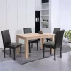 Leon 4+1 Esszimmergarnitur sonoma Eiche-schwarz