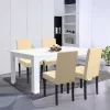 Leon 4+1 Esstisch-Set weiß-beige