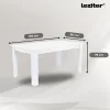 Leon 4+1 Esstisch-Set weiß-grau