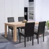 Leon 4+1 Esszimmergarnitur sonoma Eiche-schwarz
