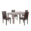 Leon 4+1 esstisch set york eiche braun