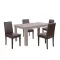 Leon 4+1 esstisch set york eiche braun