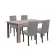 Leon 4+1 esstisch set york eiche grau