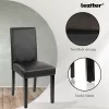 Leon 4+1 Esstisch-Set weiß-schwarz