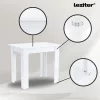 Leon 4+1 Esstisch-Set weiß-grau