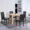 Leon 4+1 Esszimmergarnitur sonoma Eiche-schwarz