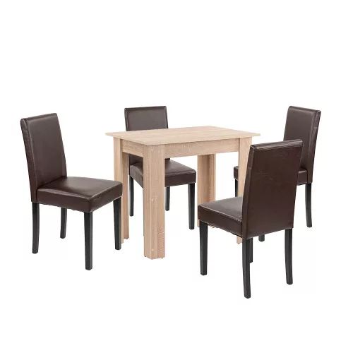 Leon 4+1 Esszimmergarnitur sonoma eiche-braun