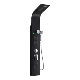 Alegro Black Hydromassage-Duschpaneel, Edelstahl