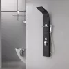 Alegro Black Hydromassage-Duschpaneel, Edelstahl