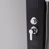 Alegro Black Hydromassage-Duschpaneel, Edelstahl
