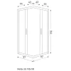 Quadratische Duschkabine Malibu SQ 100x100 ohne Duschwanne
