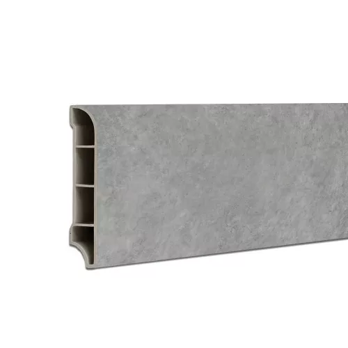Vinyl SPC-Bodenkanten Harbor Beton grau 2400x60x12 mm