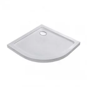 Modena Slim gebogene niedrige Acryl-Duschwanne 80x80 cm