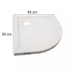Modena Slim gebogene niedrige Acryl-Duschwanne 80x80 cm