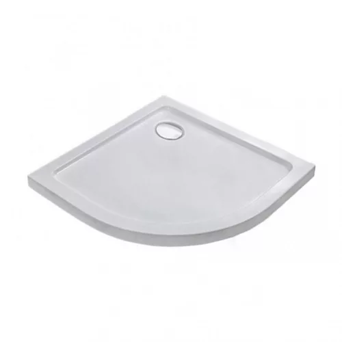 Modena Slim gebogene niedrige Acryl-Duschwanne 90x90 cm