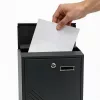 Homepost Außenbriefkasten mit Zeitungshalter mit Namensschild abschließbar grau