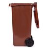 Abfallbehälter 120 l braun, mit Gummirädern