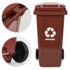 Abfallbehälter 120 l braun, mit Gummirädern