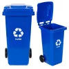Abfallbehälter 120 l blau, mit Gummirädern