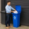 Abfallbehälter 120 l blau, mit Gummirädern