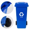 Behälter-Set 5x120L mit blauen, grünen, gelben, schwarzen, braunen Gummirädern