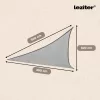 Rana Sonnensegel dreieckig 3x3x3 m grau