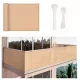 Balkonbeschattung, Sichtschutz 5 m beige