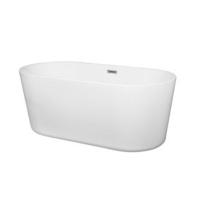 NORA freistehende Acryl-Badewanne 157 cm