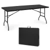 Catering-Tisch 180 cm, klappbar zum Koffer, schwarz