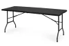 Catering-Tisch 180 cm, klappbar zum Koffer, schwarz