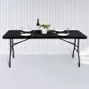 Catering-Tisch 180 cm, klappbar zum Koffer, schwarz