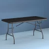 Catering-Tisch 180 cm, klappbar zum Koffer, schwarz