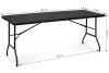 Catering-Tisch 180 cm, klappbar zum Koffer, schwarz