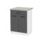 Praktik 60 Unterschrank 2 Türen 1 Schublade, weiß-anthrazit