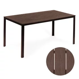 6 Sitzer Gartentisch 156x78 cm Polywood braun