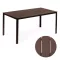 6 Sitzer Gartentisch 156x78 cm Polywood braun