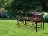 6 Sitzer Gartentisch 156x78 cm Polywood braun