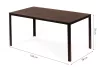 6 Sitzer Gartentisch 156x78 cm Polywood braun