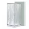 Spirit Bamboo 80x80 cm quadratische Duschkabine mit Duschwanne