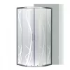 Spirit Bamboo 80x80 cm gebogene Duschkabine ohne Duschwanne